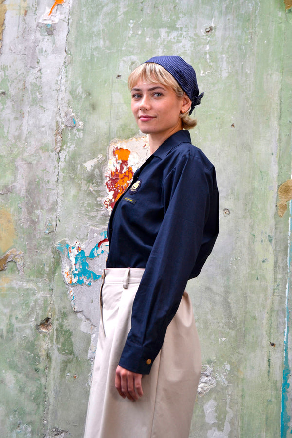 LONG-SLEEVE SCOUT/GUIDE SHIRT: NAVY