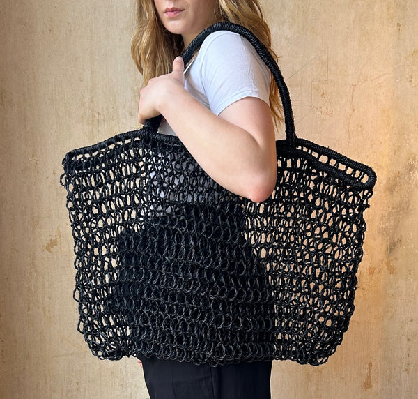 EXTRA LARGE, LOOPED MACRAME SHOPPER