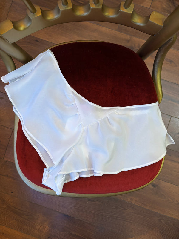 SILK CRÉPE DE CHINE HIPSTER SHORT IN OFF-WHITE
