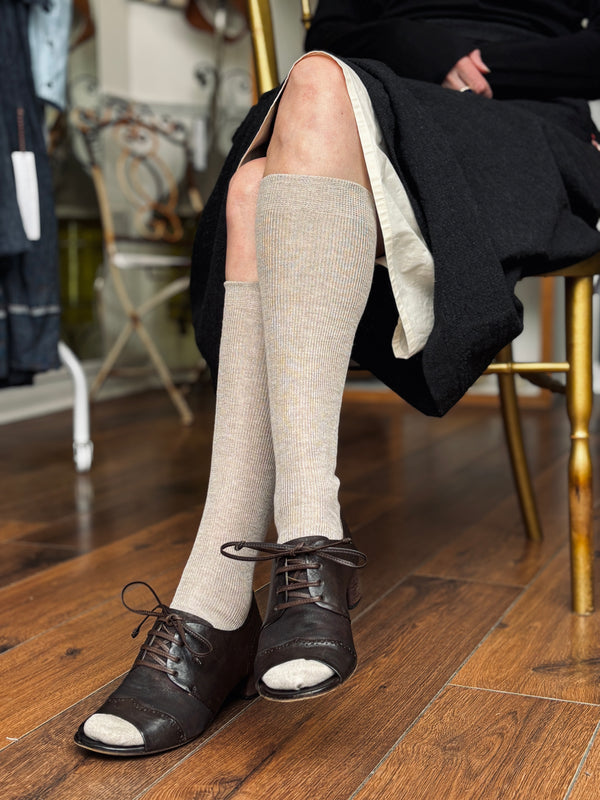 KNEE HIGH SOCKS IN 100% NATURAL LINEN