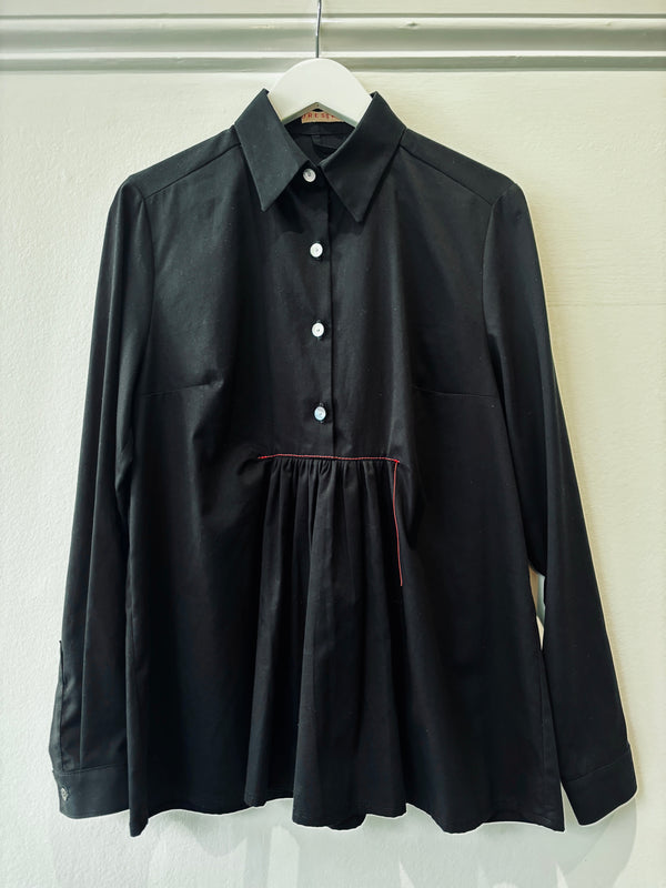 UTILITY SHIRT: COTTON TWILL - BLACK
