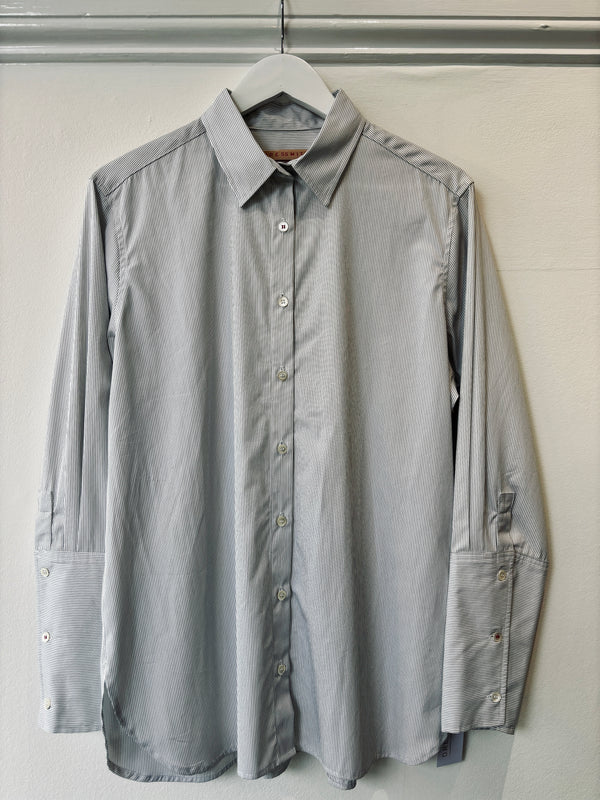 LONG CUFF SHIRT - FINE COTTON STRIPE